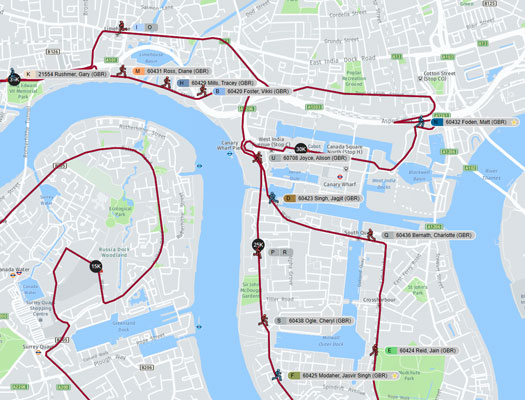 London Marathon tracking